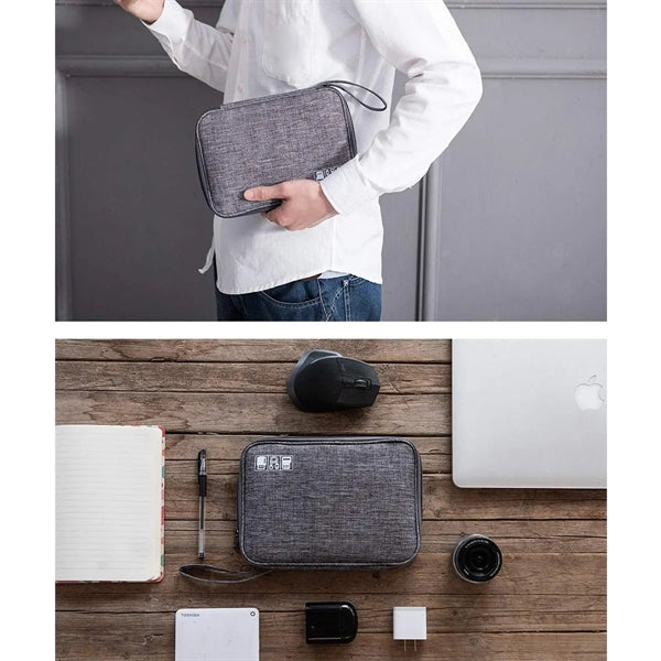 Polyester Data Cable Storage Travel Bag
