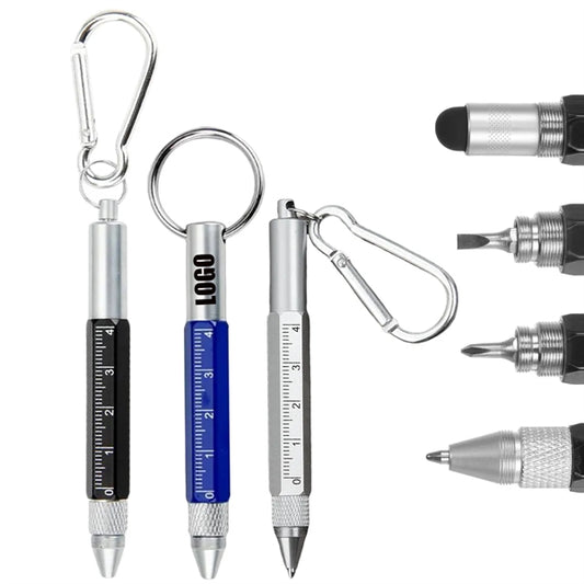 Multitool Keyring Ballpoint Pen With Carabiner