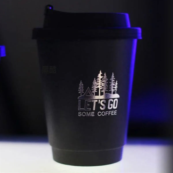 Disposable Double Wall Black Coffee Paper Cup