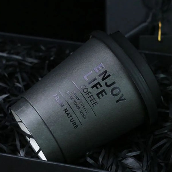 Disposable Double Wall Black Coffee Paper Cup