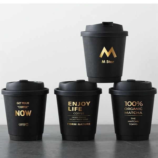 Disposable Double Wall Black Coffee Paper Cup