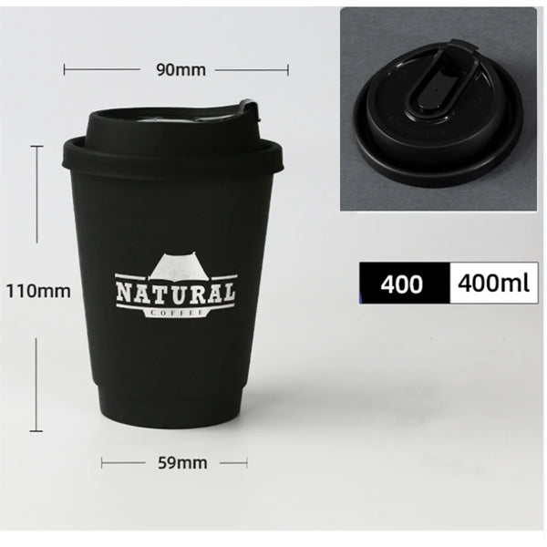 Disposable Double Wall Black Coffee Paper Cup