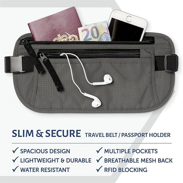 Personlized Slim RFID Blocking Travel Pouch Passport Holder