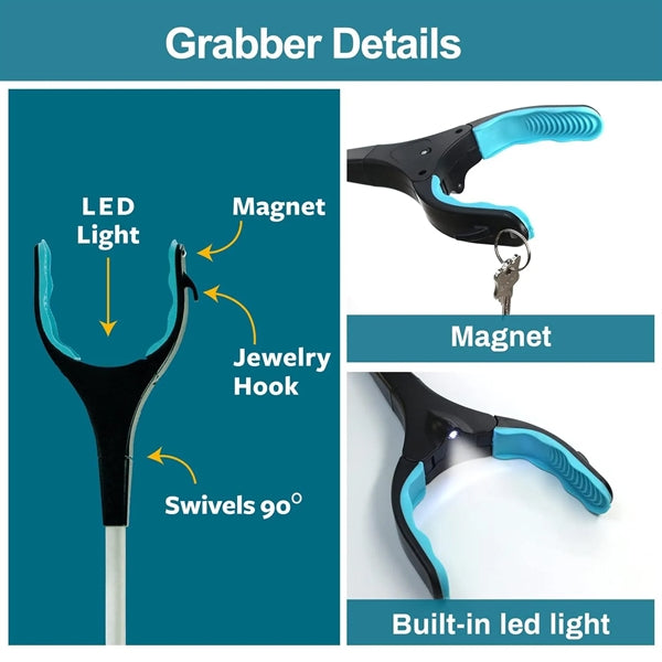 Lighted Grabber Reacher Tool