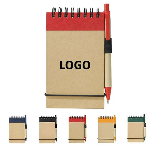 Elastic Strap Notepad with Pen