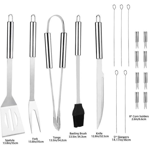 18pcs BBQ Grill Accessories Set
