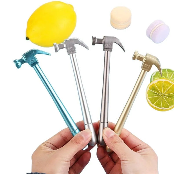 Metal Color Hammer Shape Writing Gel Pen