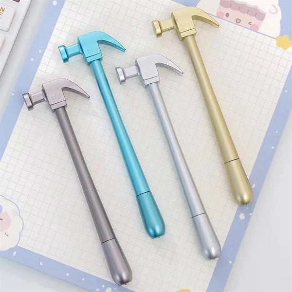 Metal Color Hammer Shape Writing Gel Pen