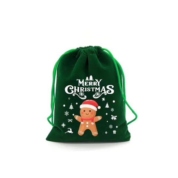 Christmas Velvet Drawstring Bag