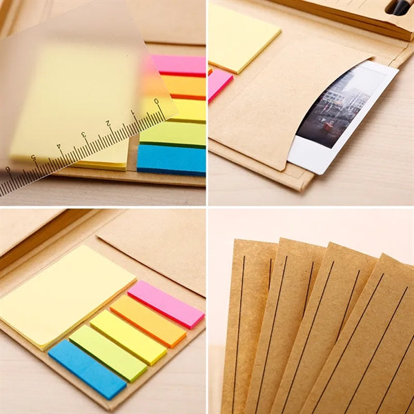 Memo Pads With Ruler and Sticky Notes