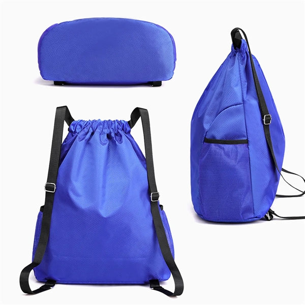 Drawstring Backpack With Mesh Pockets
