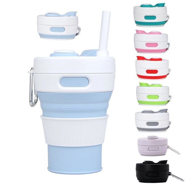 Collapsible Camping Cup With Straw
