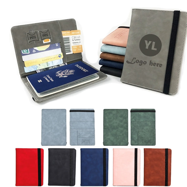 RFID PU Leather Passport Holder Cover