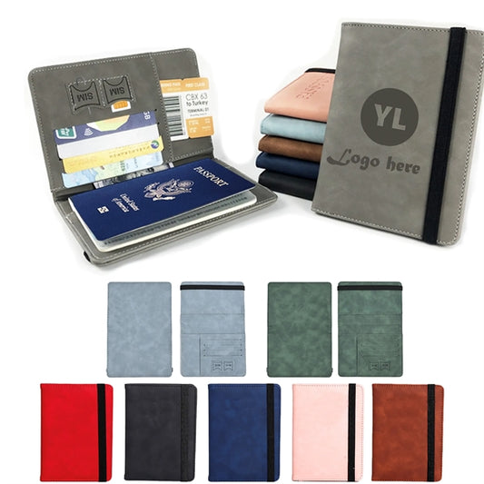 RFID PU Leather Passport Holder Cover