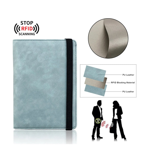 RFID PU Leather Passport Holder Cover