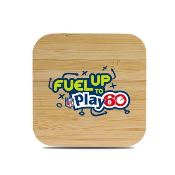 Square Wooden QI Wireless Charger 15W With Customized Logo