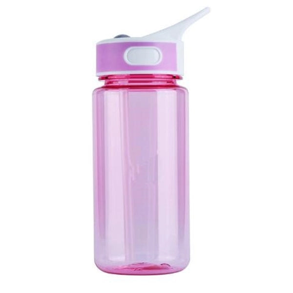 Plastic sport bottle with straw --21oz