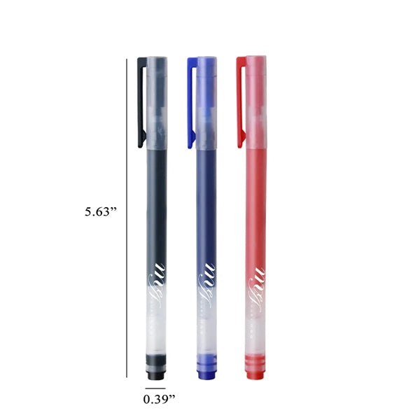 Straight Liquid Carbon Quick Drying Ballpoint Pen