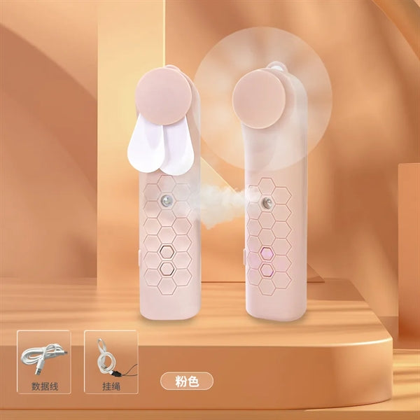 2 Speed Portable Handheld Mist Fan With Night Light