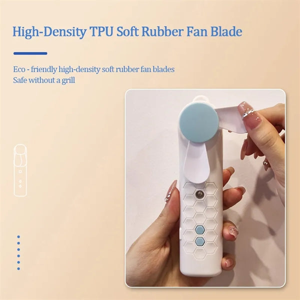 2 Speed Portable Handheld Mist Fan With Night Light