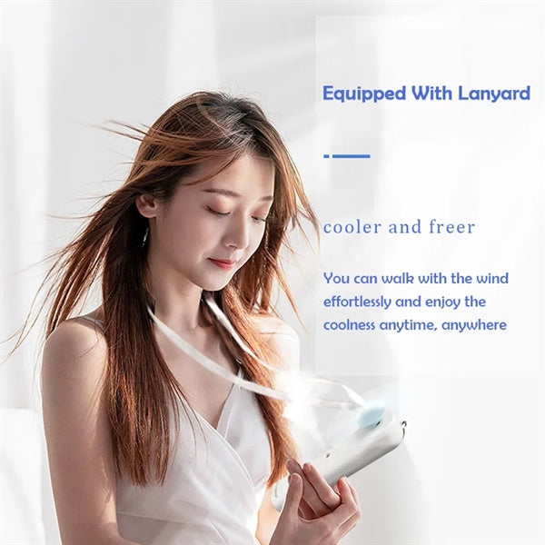 2 Speed Portable Handheld Mist Fan With Night Light