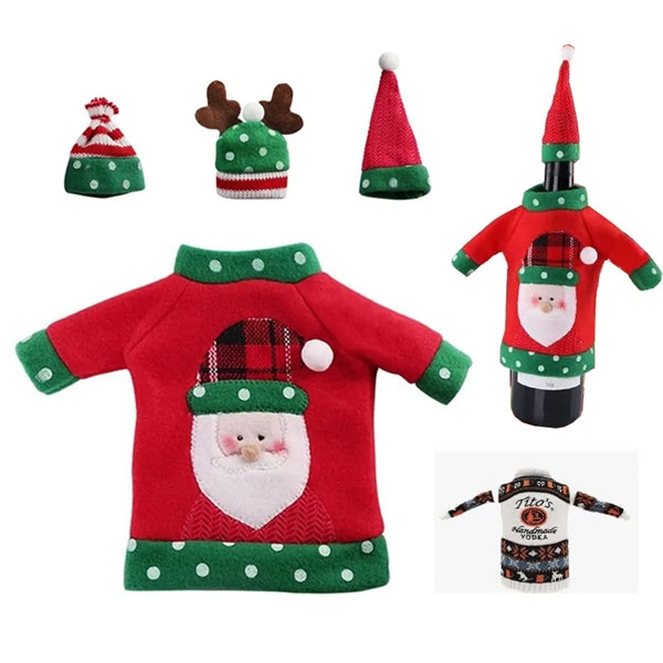 Vodka Whisker Wine Bottle Sweater