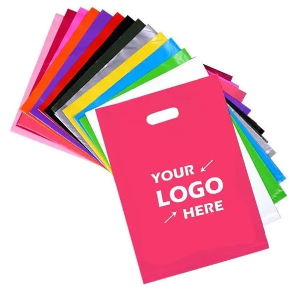 Die Cut Fold-Over Reinforced Handles Plastic Bag