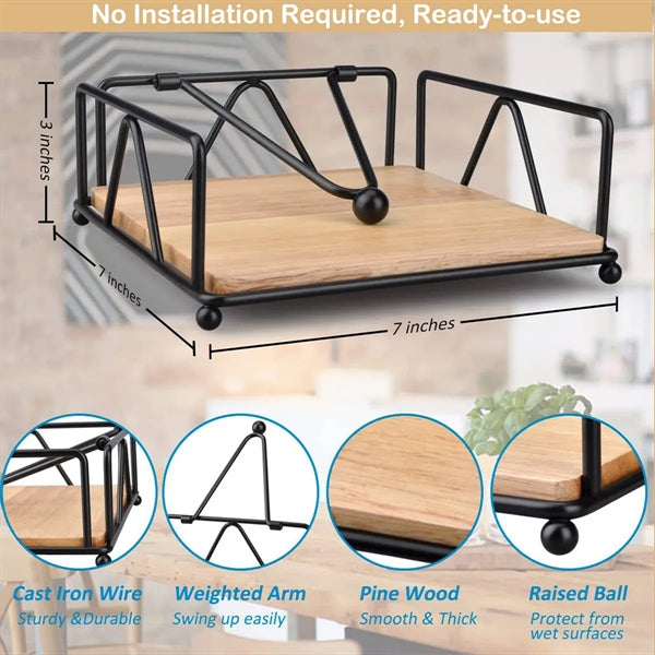 Wooden Paper Towel Holder