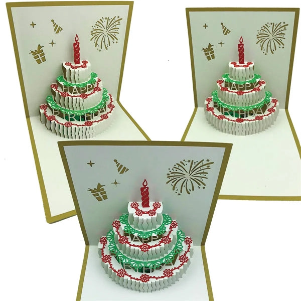 3D Cake Lighted Music Birthday Card