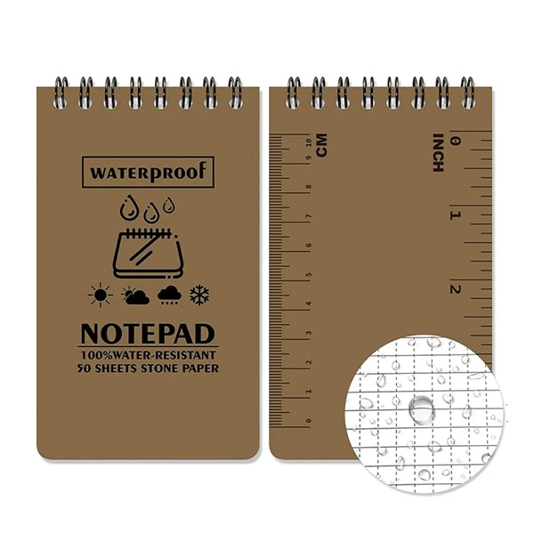 In Rain Waterproof Pocket Police Spiral Notepad