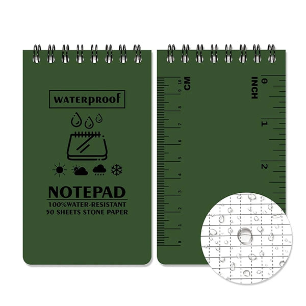 In Rain Waterproof Pocket Police Spiral Notepad