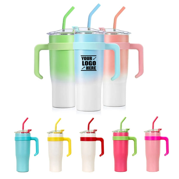 40oz Travel Double Wall Handle Tumbler