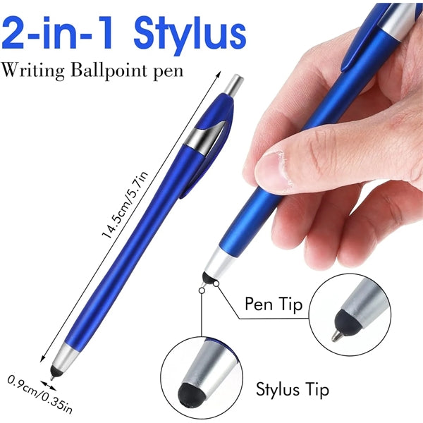 2 In 1 Touch Screen Plastic Ballpoint Pen