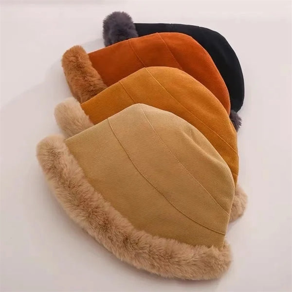 Fleece Plush Fisherman Hat
