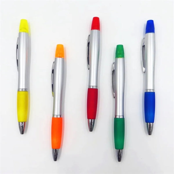 Highlighter with Ballpoint Pen Combo