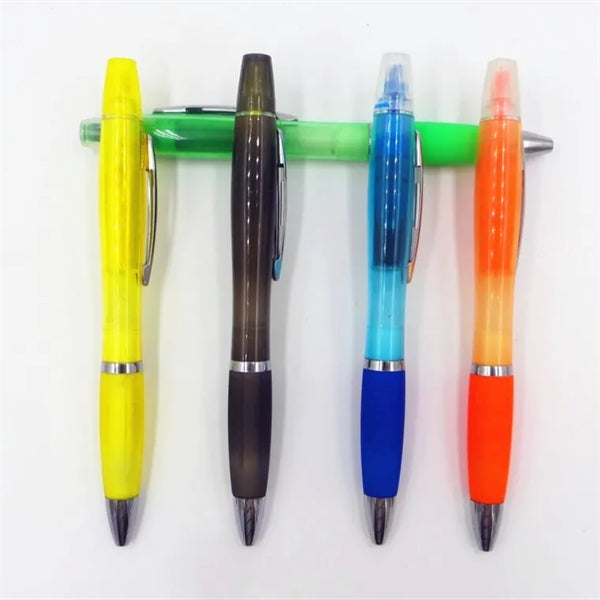 Highlighter with Ballpoint Pen Combo