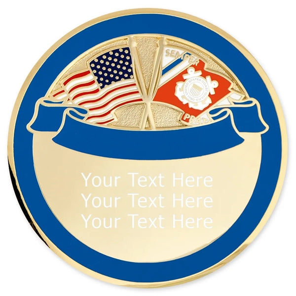 Officially Licensed Engravable U.S. Coast Guard Coin