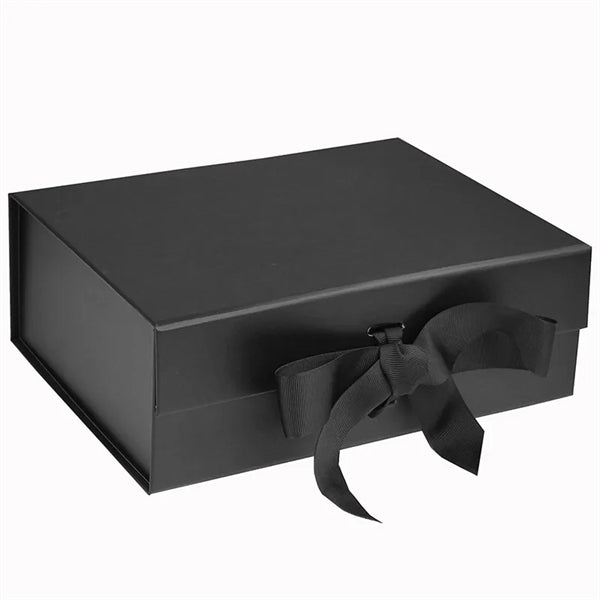 8.39"x8.39"x3.39" Premium Gift Box with Satin Ribbon