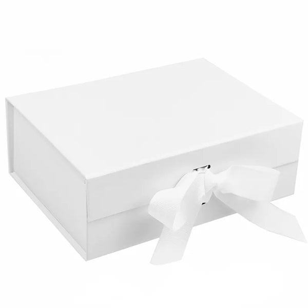 8.39"x8.39"x3.39" Premium Gift Box with Satin Ribbon