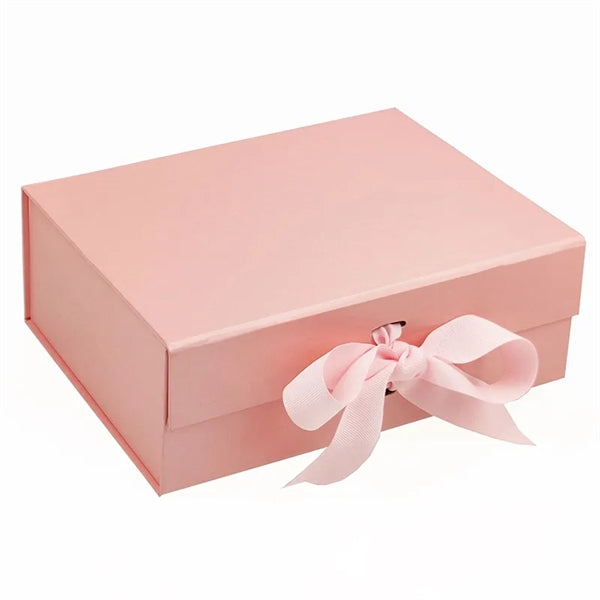 8.39"x8.39"x3.39" Premium Gift Box with Satin Ribbon