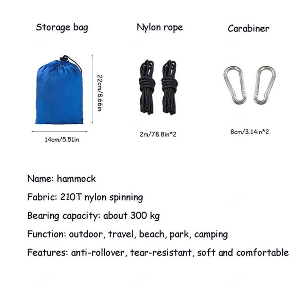 Nylon Packable Hammock w/ Custom Imprint