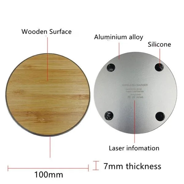 Eco Friendly 15W Fast Wireless Charger QI Pad For Mobile