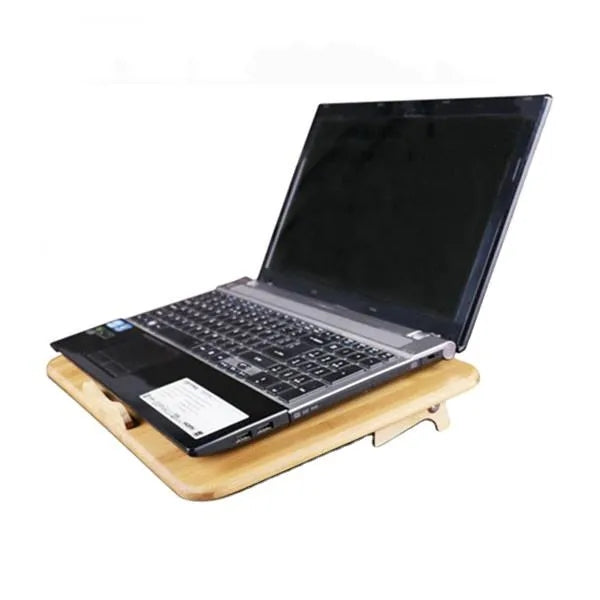 Eco-friendly Bamboo Wood Laptop Holder Cooling Stand
