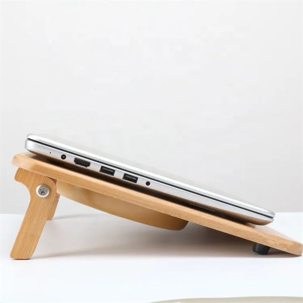 Eco-friendly Bamboo Wood Laptop Holder Cooling Stand