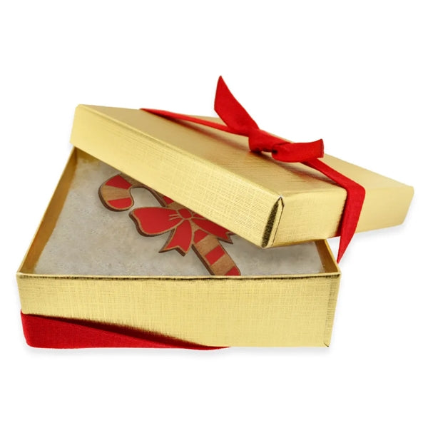 Red Wood Candy Cane Ornament