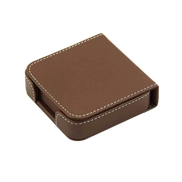 Set of 4 Leather Beverage Coasters