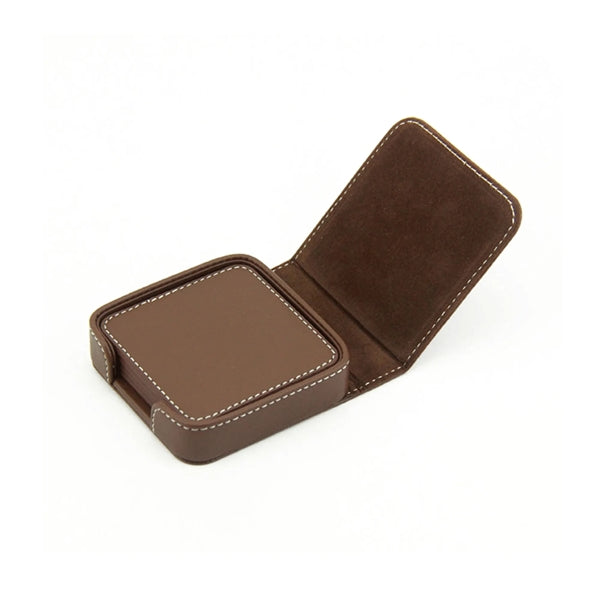 Set of 4 Leather Beverage Coasters