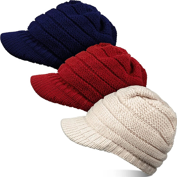 Knitted Ponytail Baseball Hat