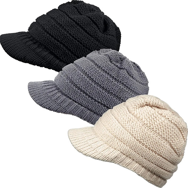 Knitted Ponytail Baseball Hat