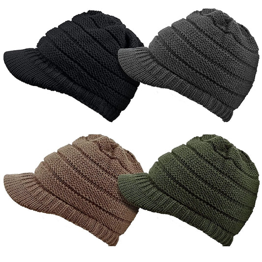 Knitted Ponytail Baseball Hat